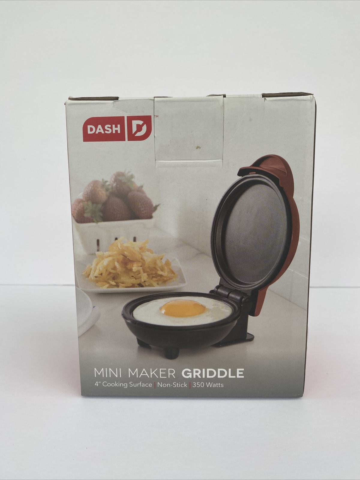 Dash DMS001RD Mini Maker Electric Round Griddle for Individual Pancakes, Cook…