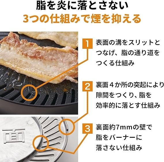 Iwatani CB-SLG-3 Smokeless Yakiniku Grill Cassette Gas BBQ Grill Made in Japan