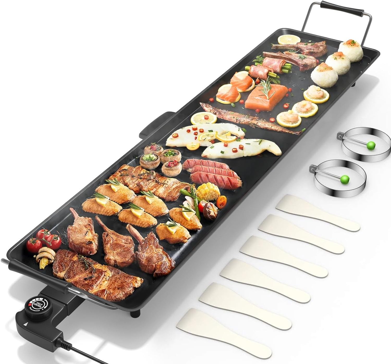 35″ Electric Griddle, 2000W Nonstick Extra Large Griddlel