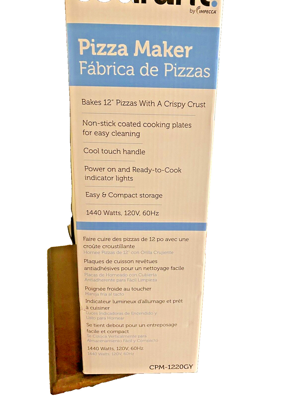 Courant Pizza Maker Oven & Griddle- Model CPM- 1220GY New In box