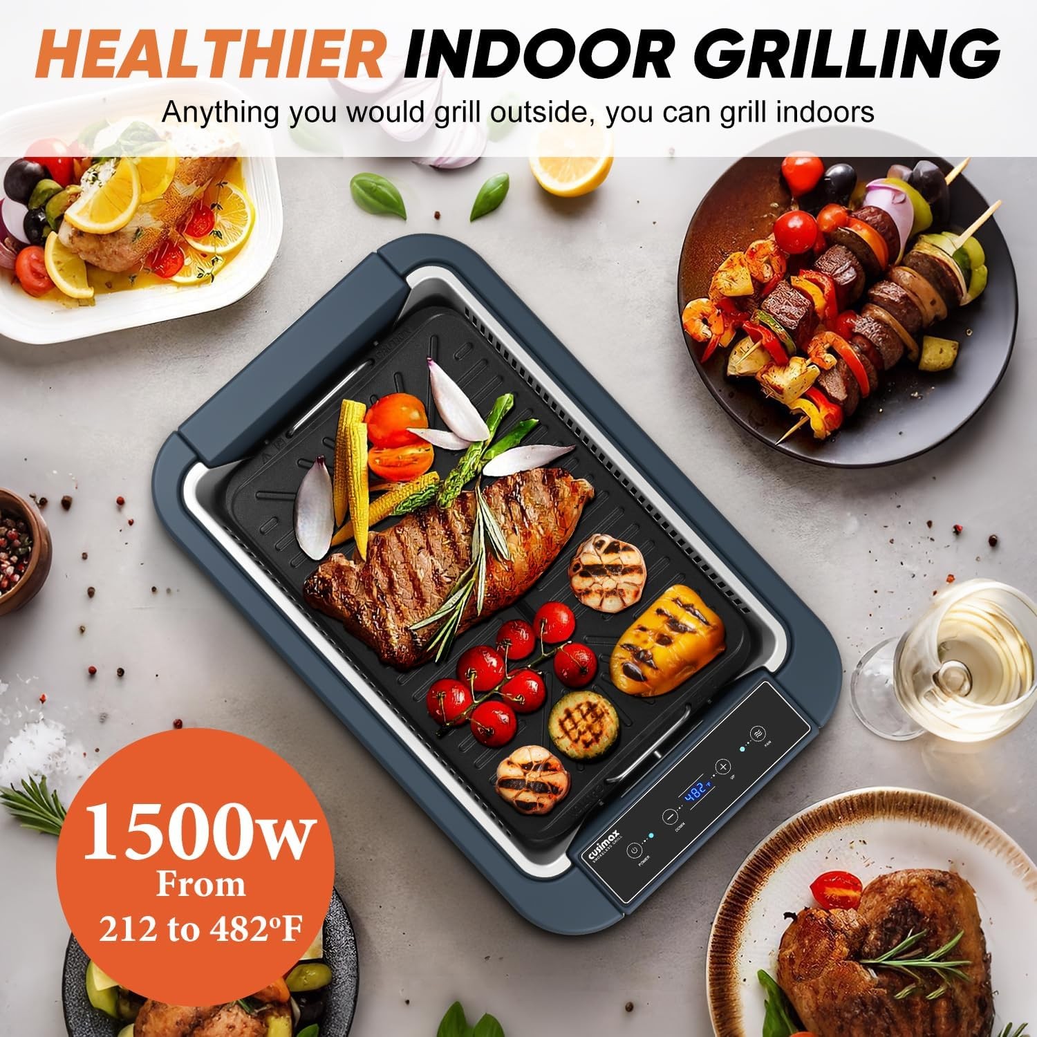 Electric Grill, Smokeless Indoor Grill & Griddle, Electric Korean BBQ Grill