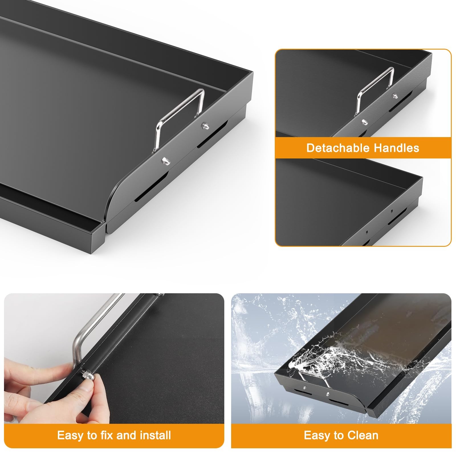 Barbqtime 17″ x13″ Flat Top Griddle for Gas/Charcoal Grill