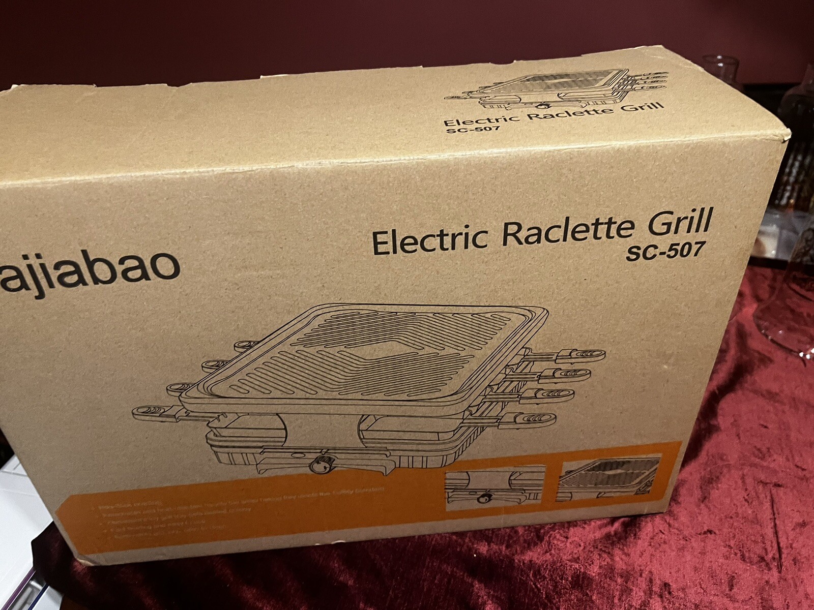 1300W Raclette Table Grill, Korean BBQ Grill Electric Indoor Cheese Raclette New