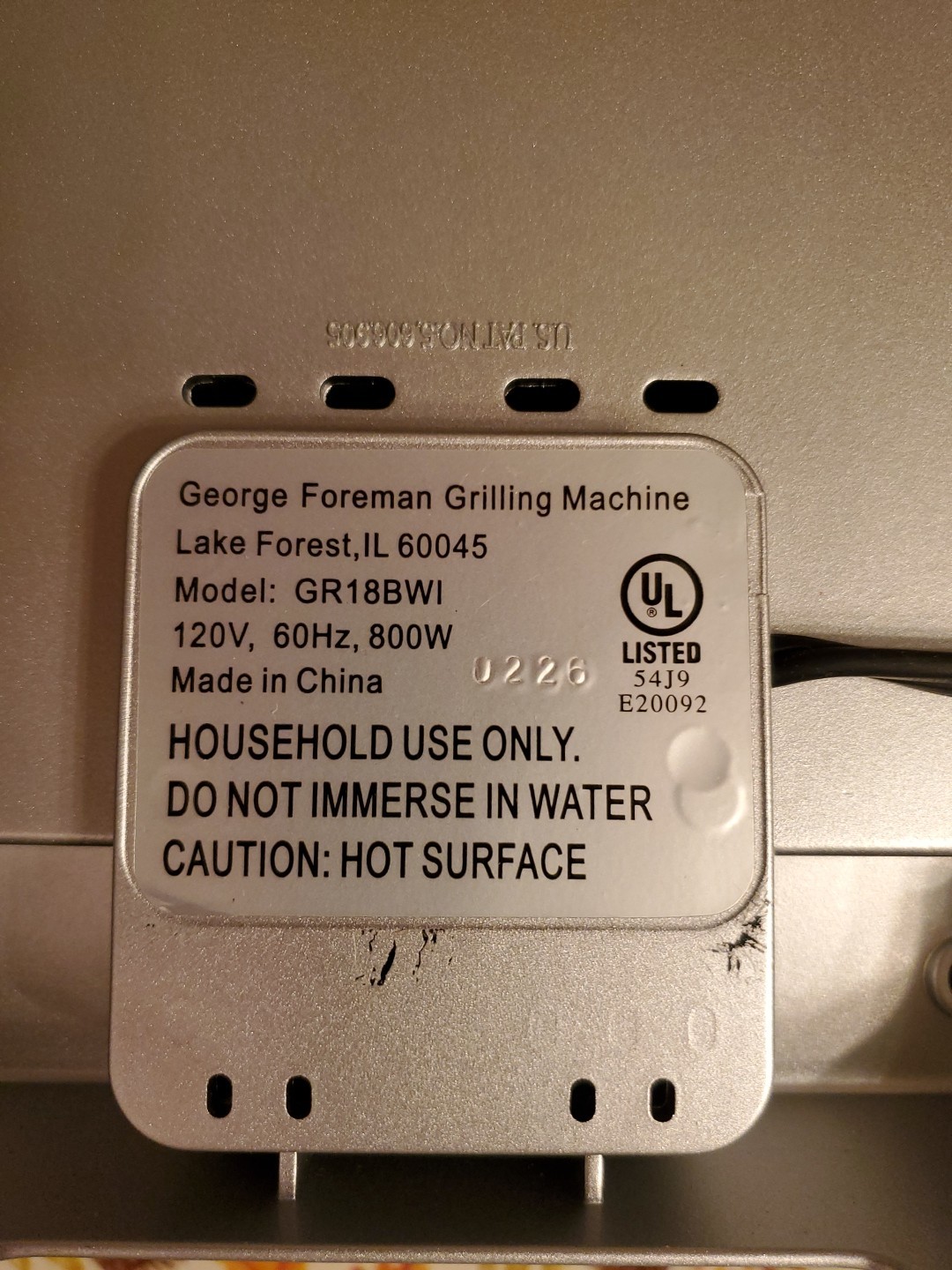 George Foreman Lean Mean Grill Super Champ Colors Blue Top Bread Warmer GR18BWI
