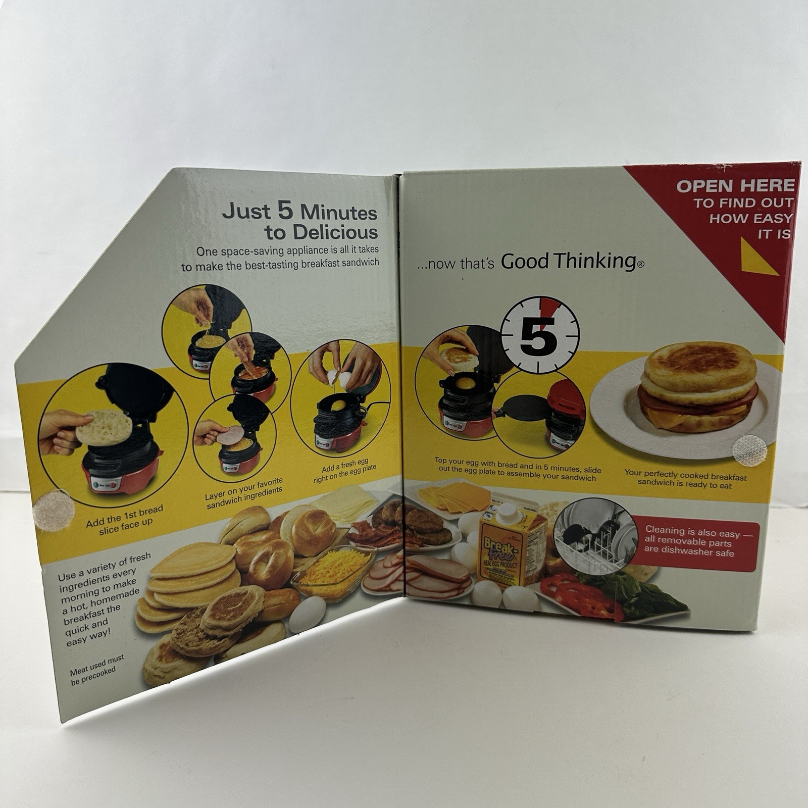 Hamilton Beach Breakfast Sandwich Maker Red 25476 New Open Box