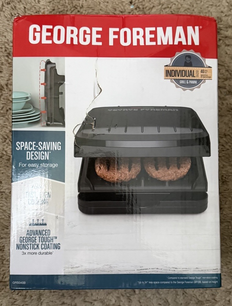 George Foreman Family Size & Panini Grill – NEW