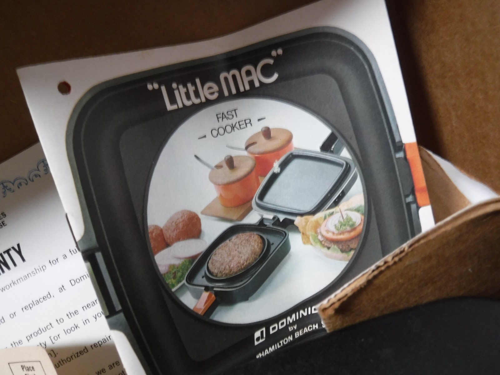 NEW “Little MAC” 60 Second Burger Gridle Machine Hamburger Maker Model #2108