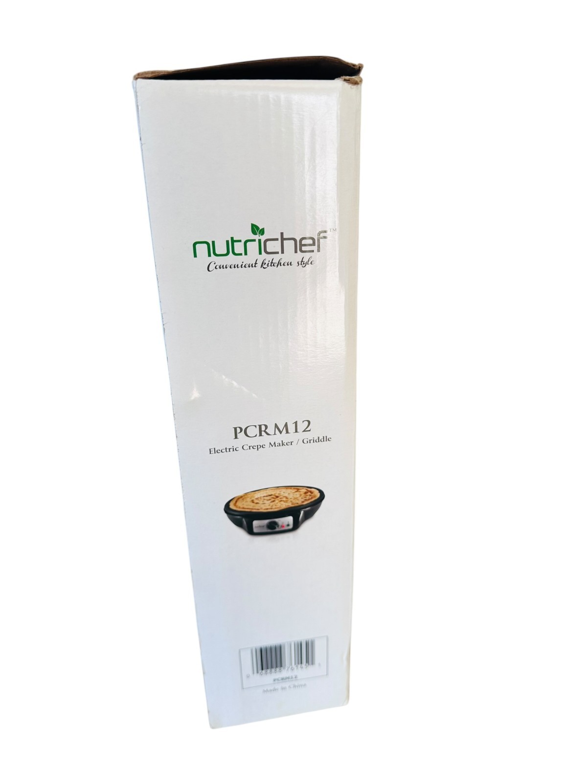 Nutrichef PCRM12 12″ Electric Crepe Maker Nonstick, LED, Spatula Included