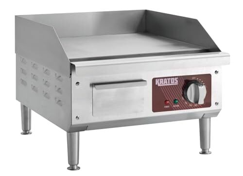 Kratos 29M-005-16″ Commercial Countertop Electric Griddle – 16″Wx15-1/2″D