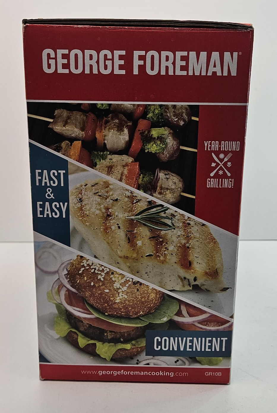 George Foreman 2-Serving Electric Grill Nonstick Compact Size