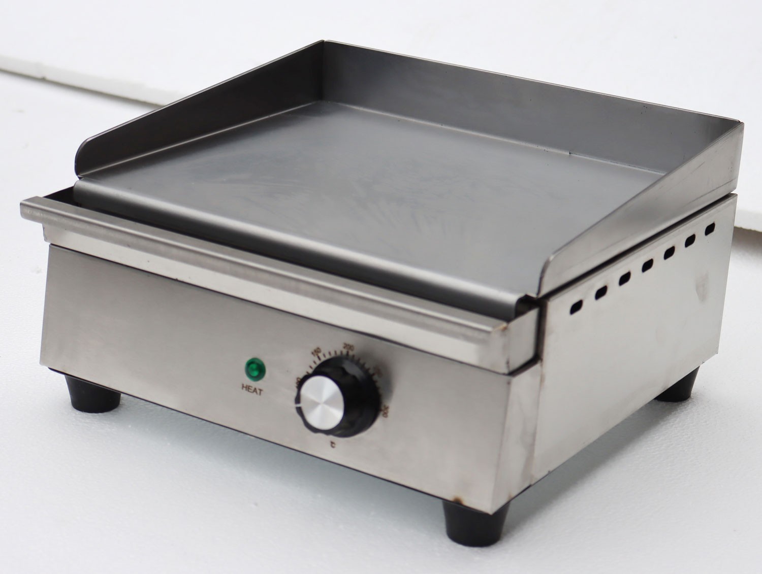 110V 1.2KW Electric Grill Griddle Countertop Stainless Steel Countertop Flat Coo
