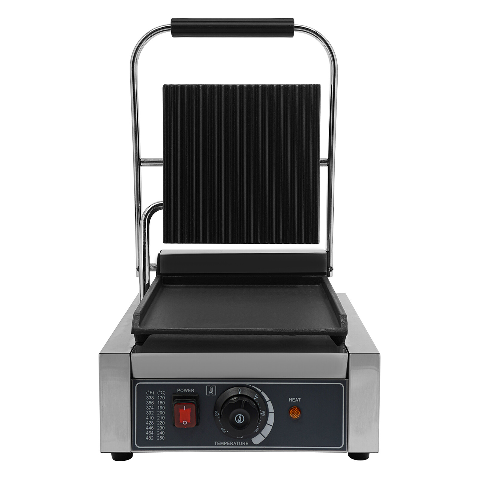 Commercial Panini Press Grill Electric Sandwich Maker Griddle Plate 8″x9″ 1800W