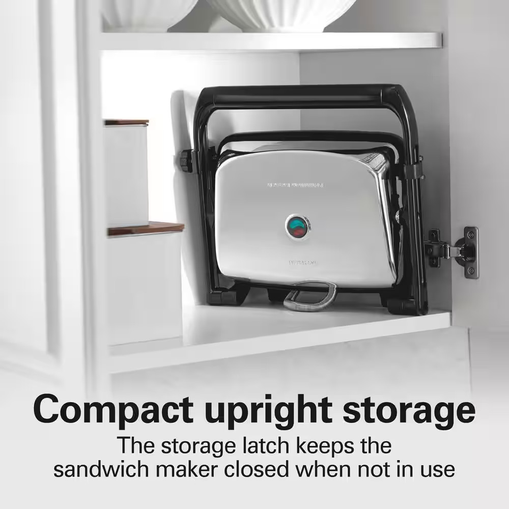 1400 W Chrome Non-Stick Panini Press