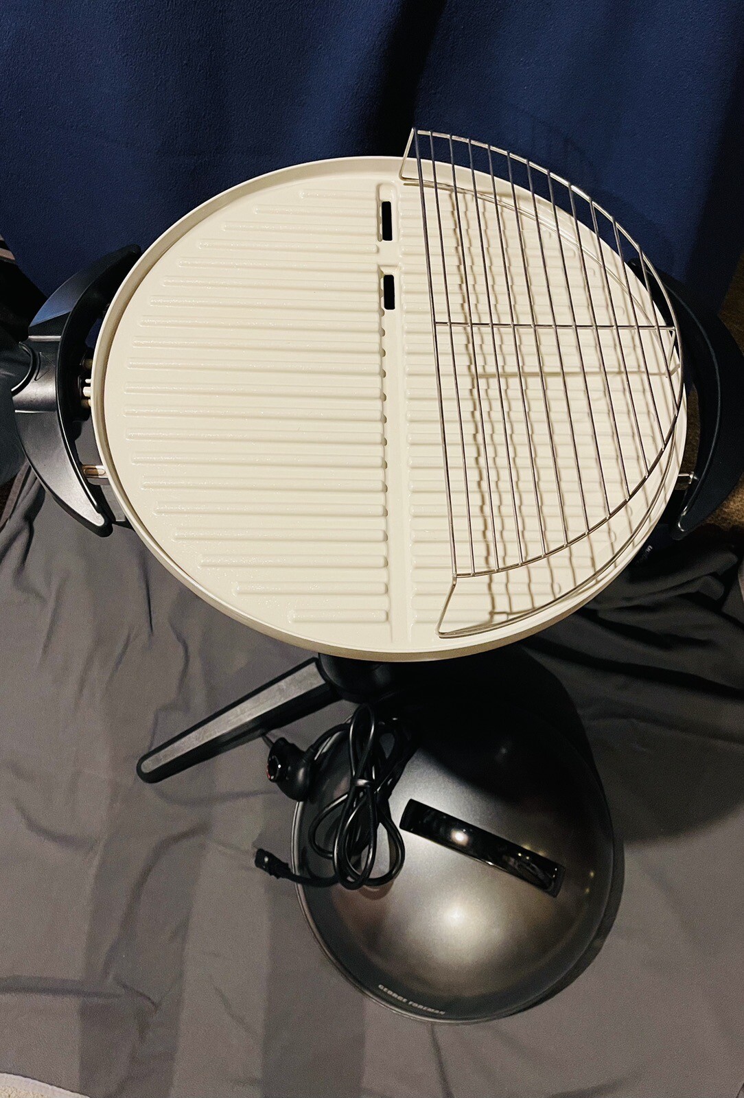 George Foreman 15 Serving 240 Sq. inch Indoor/Outdoor Electric Grill W/Stand