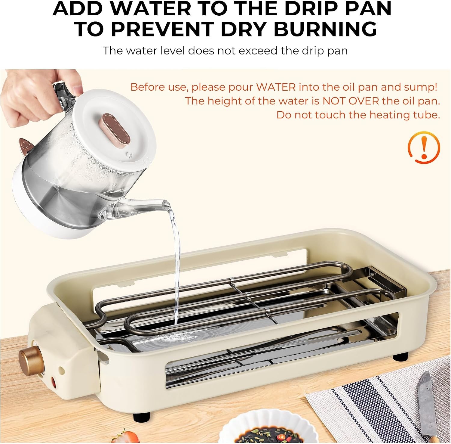 Smokeless 2 in 1 Electric Indoor Grill with Removable Non-Stick Plate, 1700W