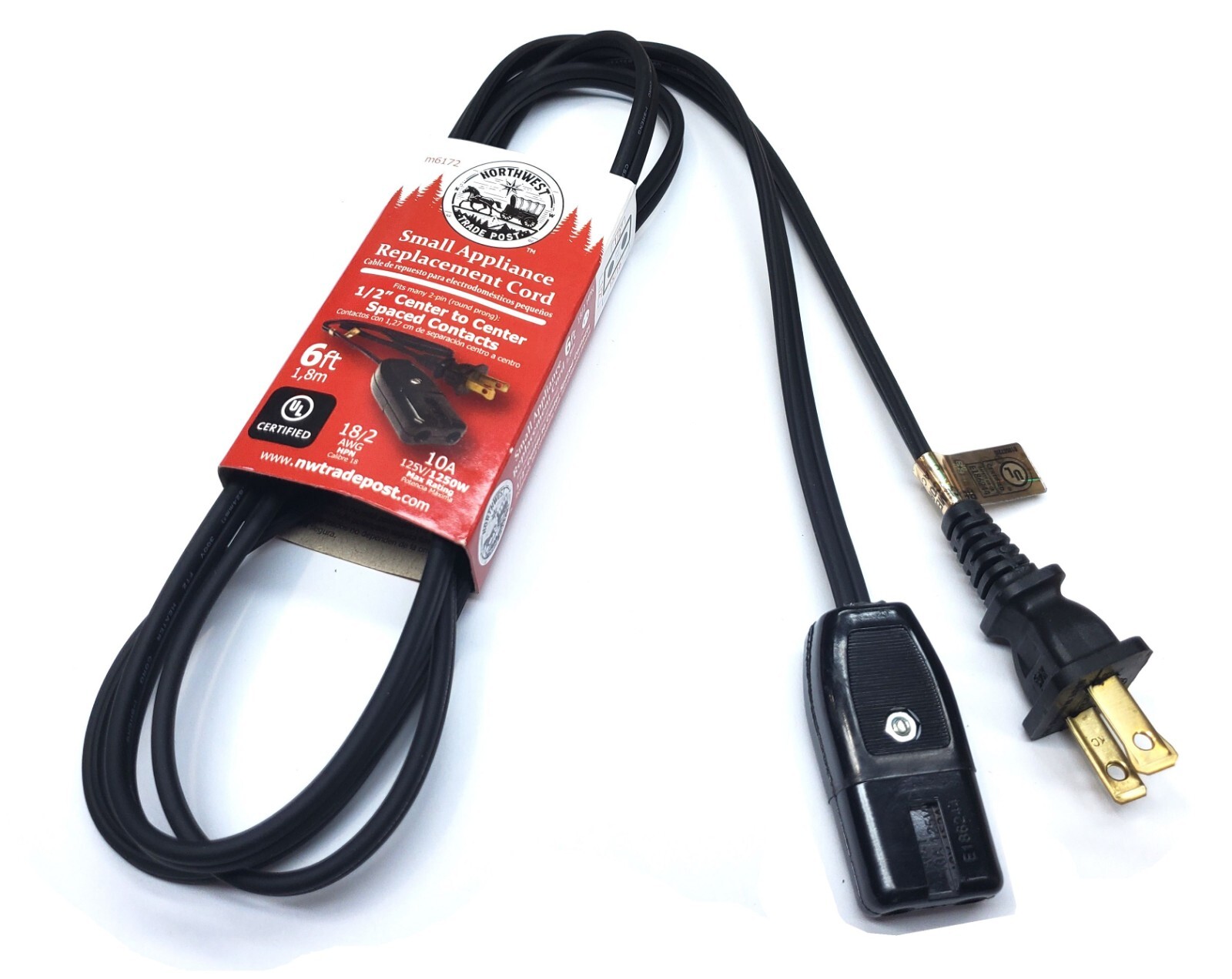 Replacement 6ft Power Cord for Rival Indoor Smokeless Grill Model 5730 5740 5750