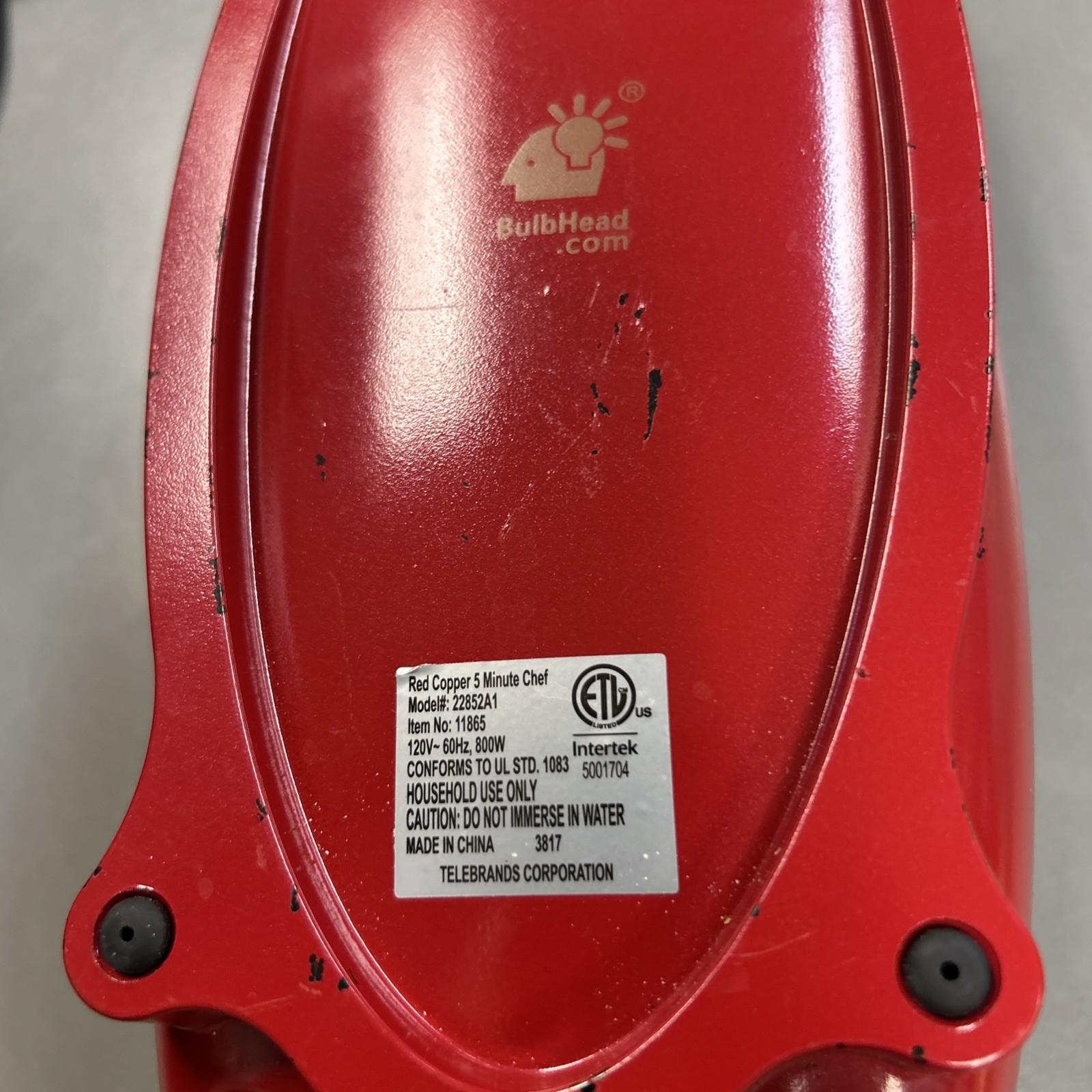 Copper Red 5 Minute Chef Electric Meal Maker Frying Pan NonStick- WORKING