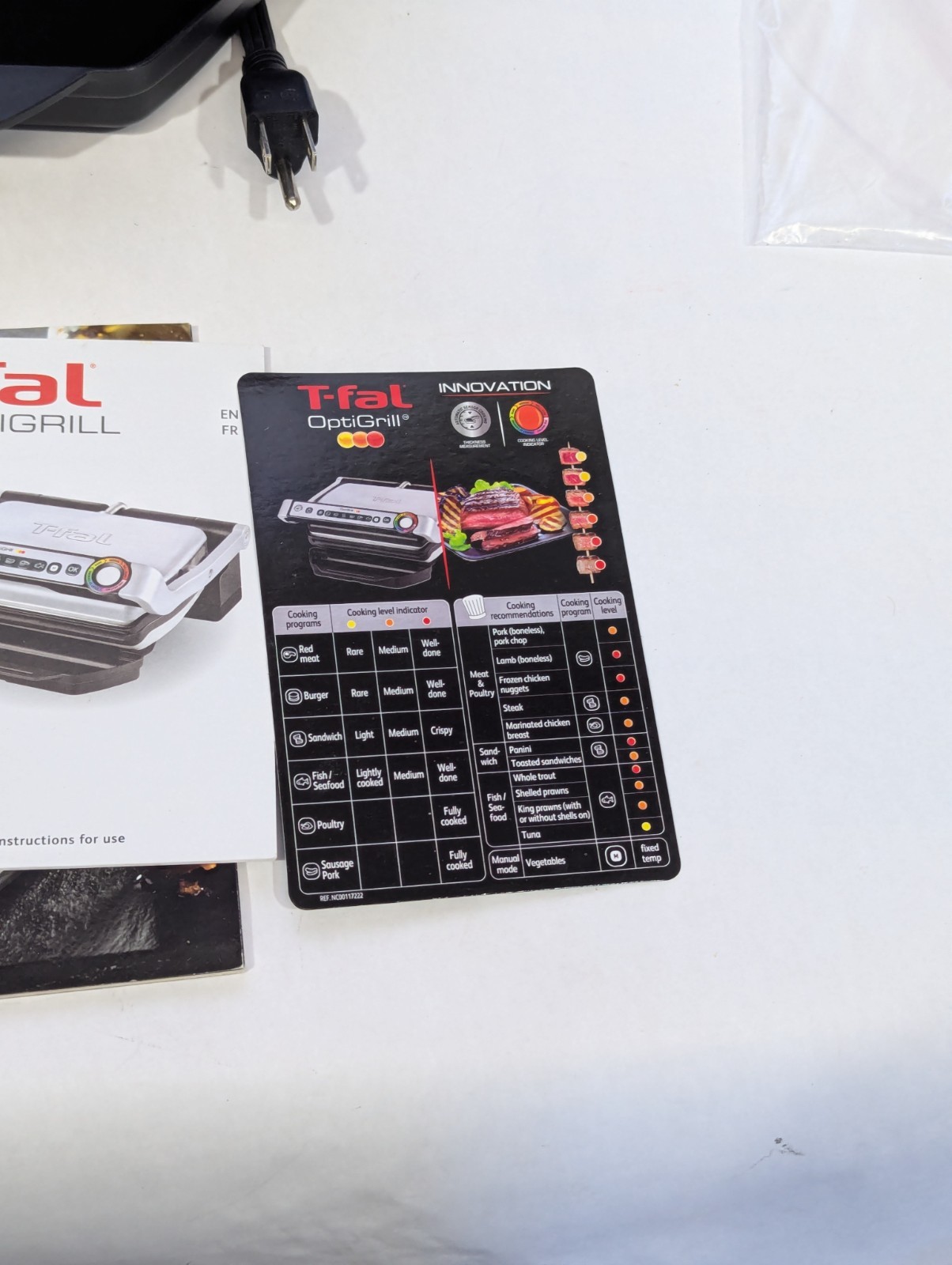 T-Fal OptiGrill Series 8351s1 Automatic Sensor Indoor Grill/w Detachable Plates
