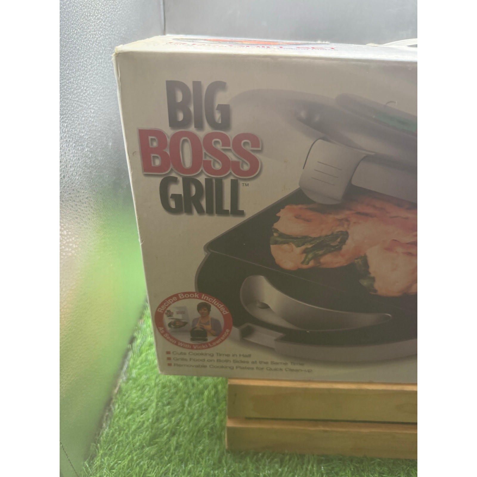 Big Boss Grill 15-Pc Set-New in Box w/ Unit, Rack and Plates-Complete