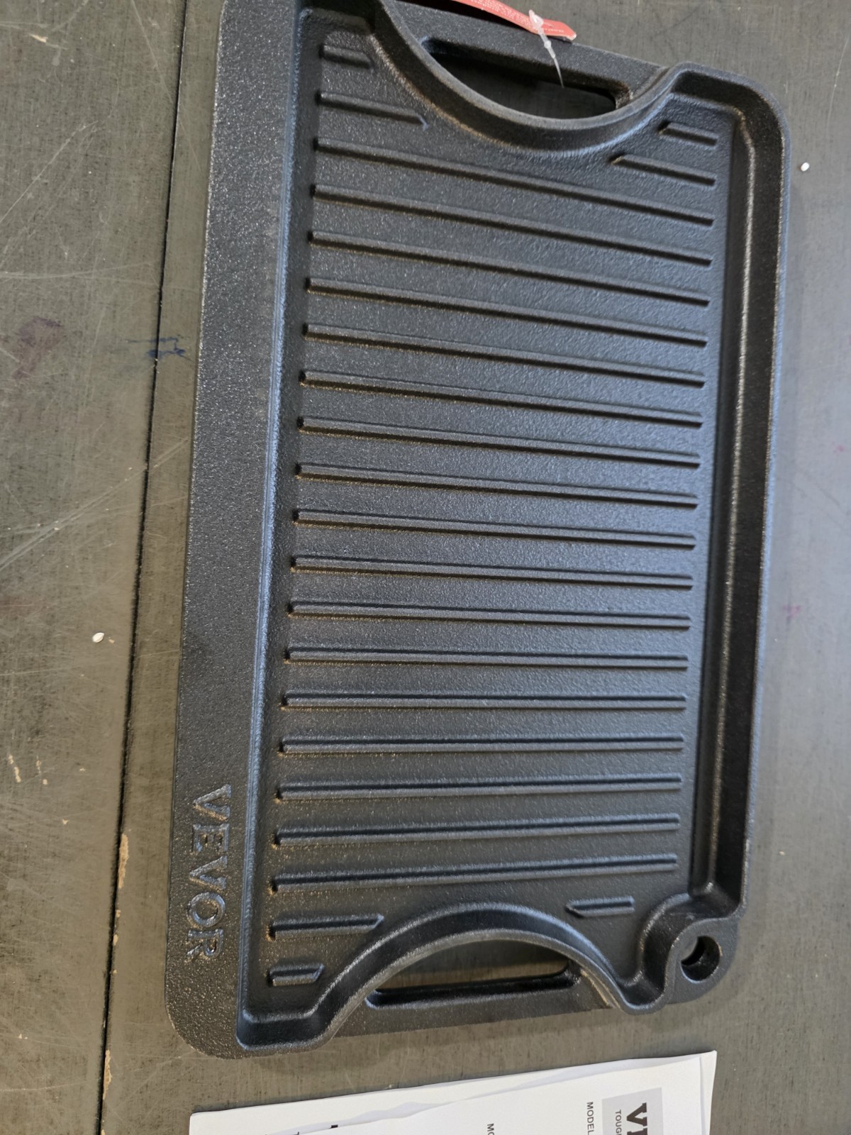 VEVOR Reversible Grill/Griddle, 14×8.5 inch Pre-Seasoned Cast Iron Griddle, Port