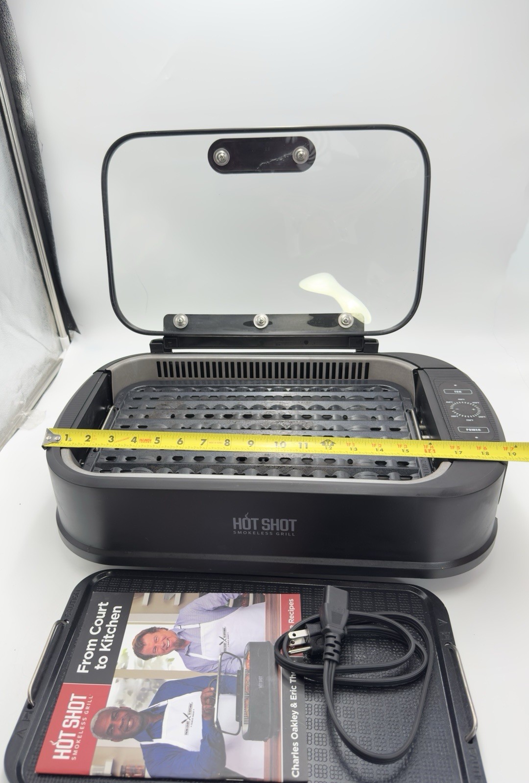 Hotshot Smokeless Indoor Grill Portable 2 Removable Grill Plates 1500W Camping