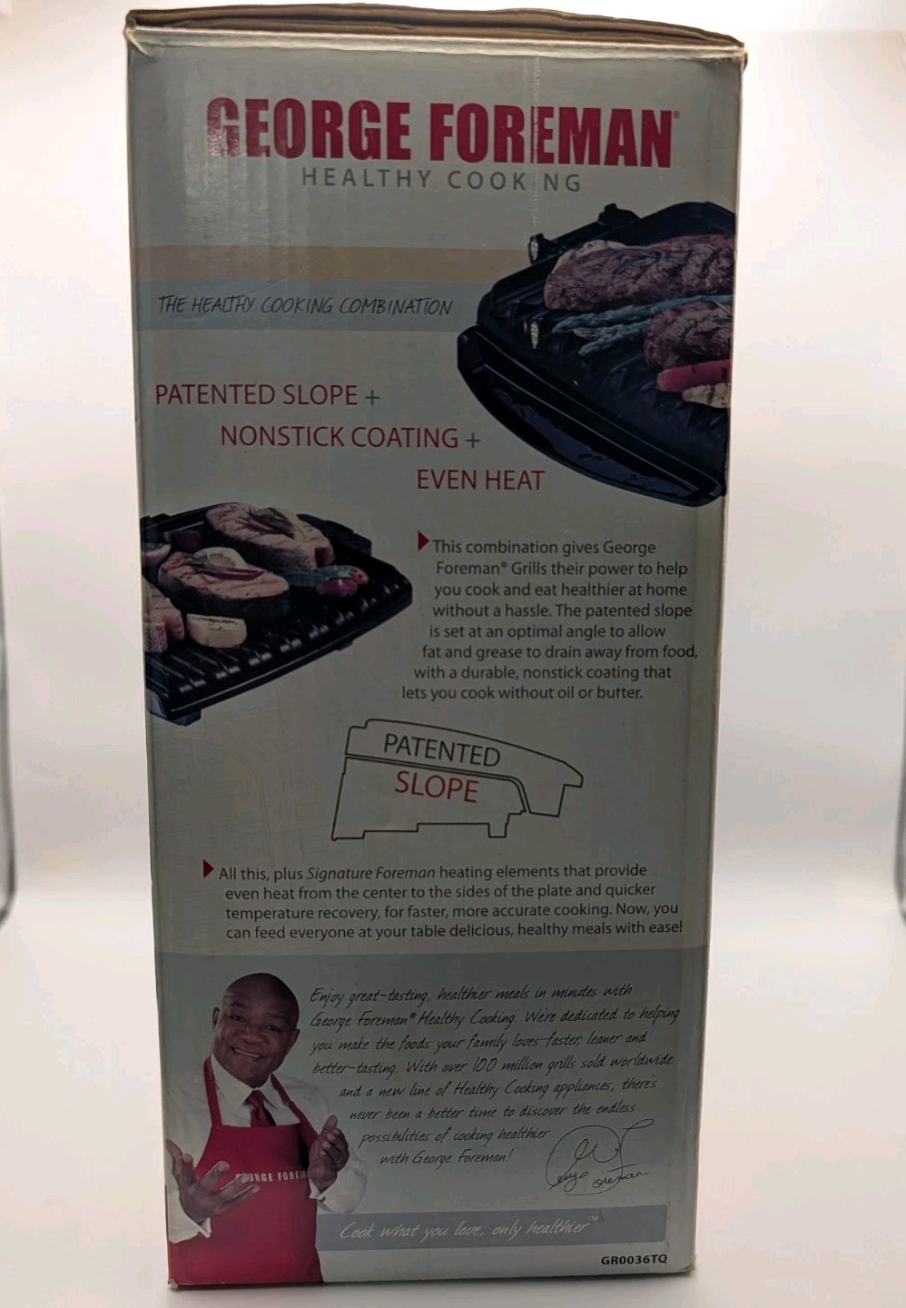 George Foreman Healthy Cooking Grill Teal Color GR0036TQ