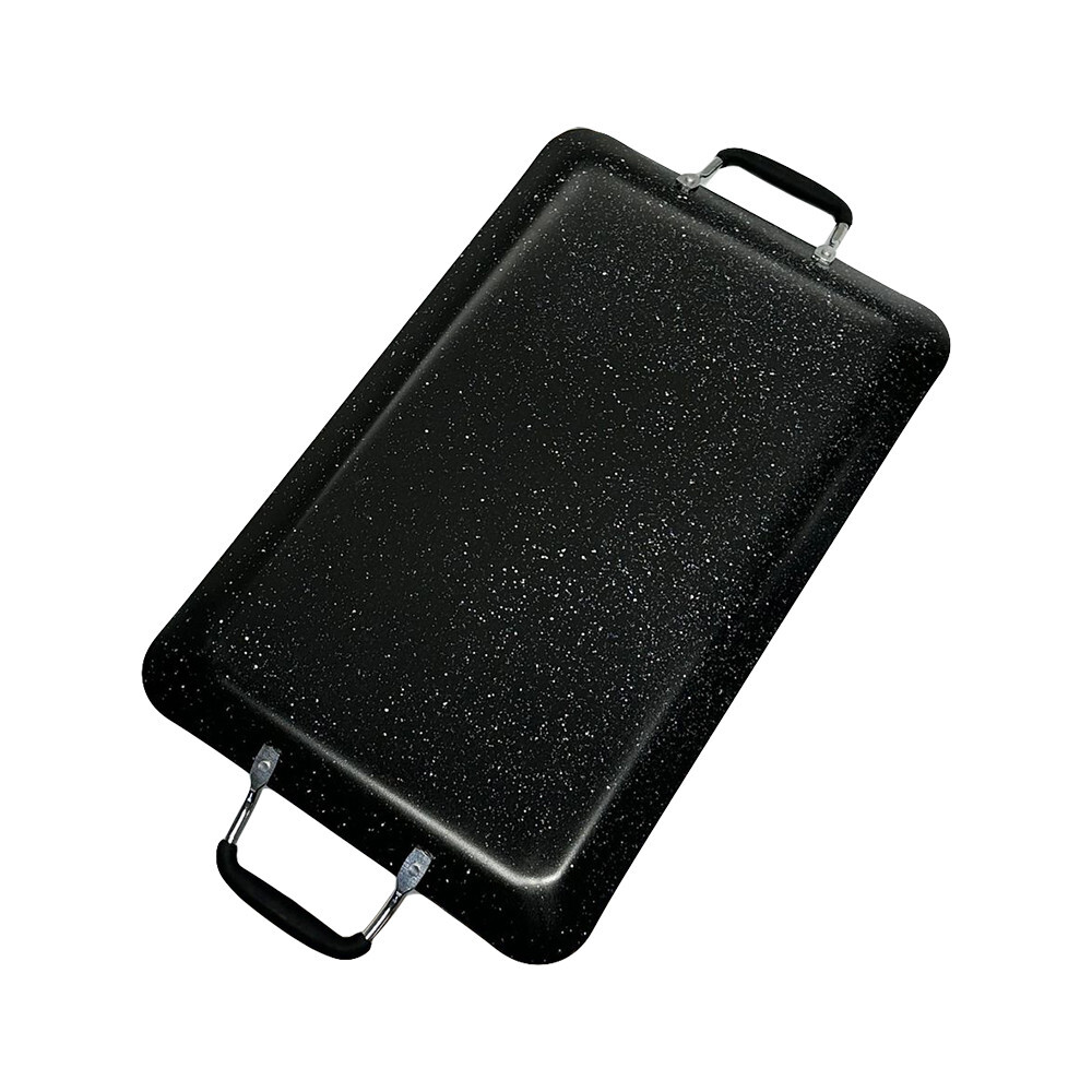19” x 11-1/2” Heavy Gauge Aluminum Non-Stick Double Griddle Cooking Pan Cook