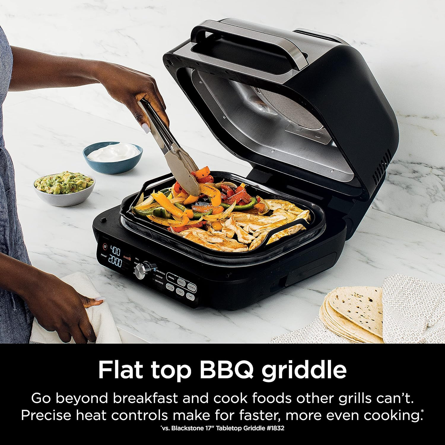 Ninja IG651 Foodi Smart XL Pro 7-In-1 Indoor Grill/Griddle Combo, Use Opened or