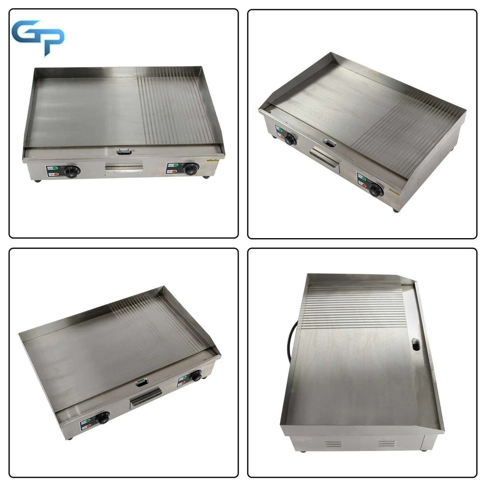 30″ 122℉-572℉ Commercial Electric Griddle 3000W Countertop Flat Top Grill
