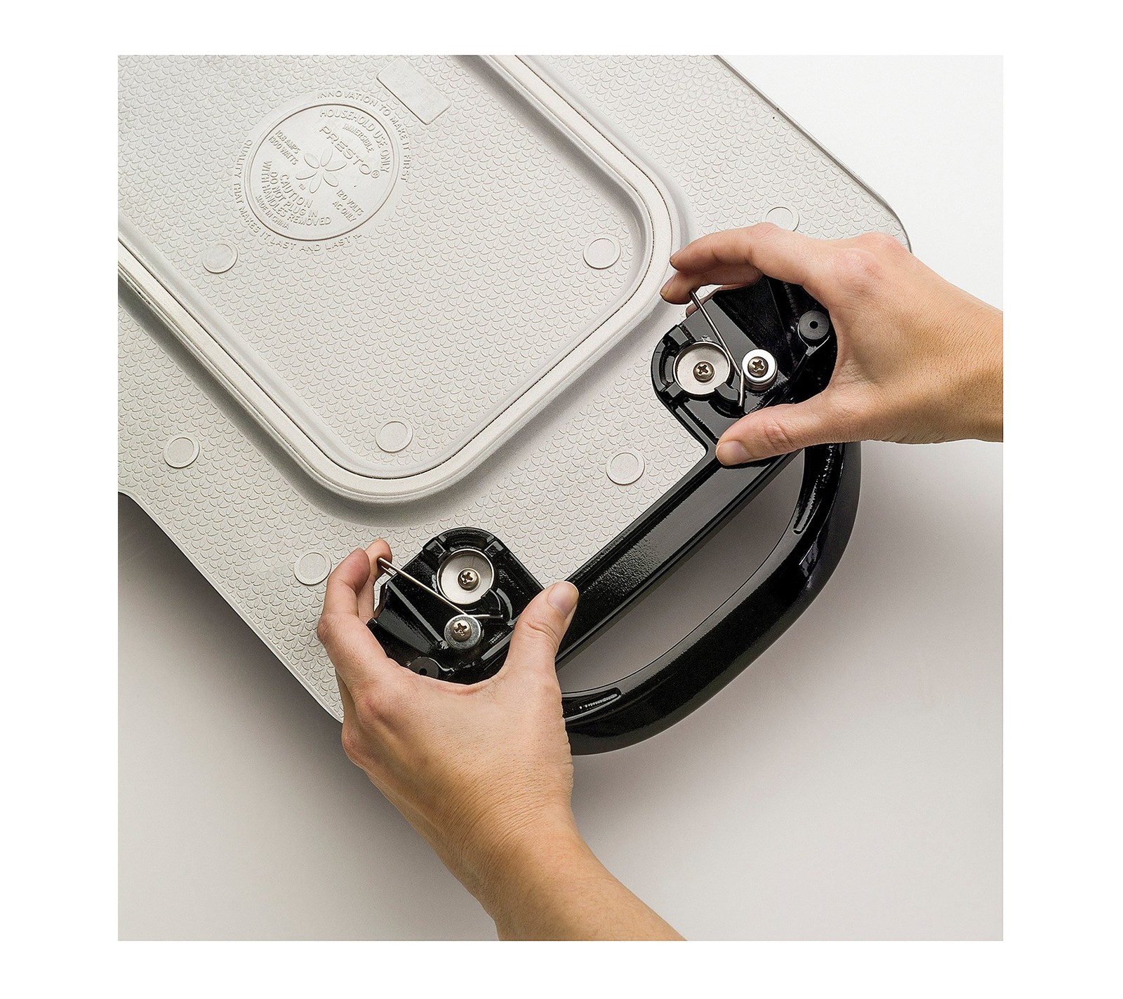 Presto 07061 22-Inch Electric Griddle Removable Handles Nonstick Ceramic Black