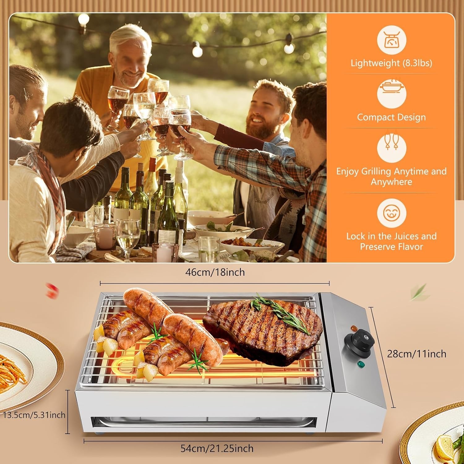 Home Electric Indoor Grill Portable Commercial Electric BBQ Grill Commercial