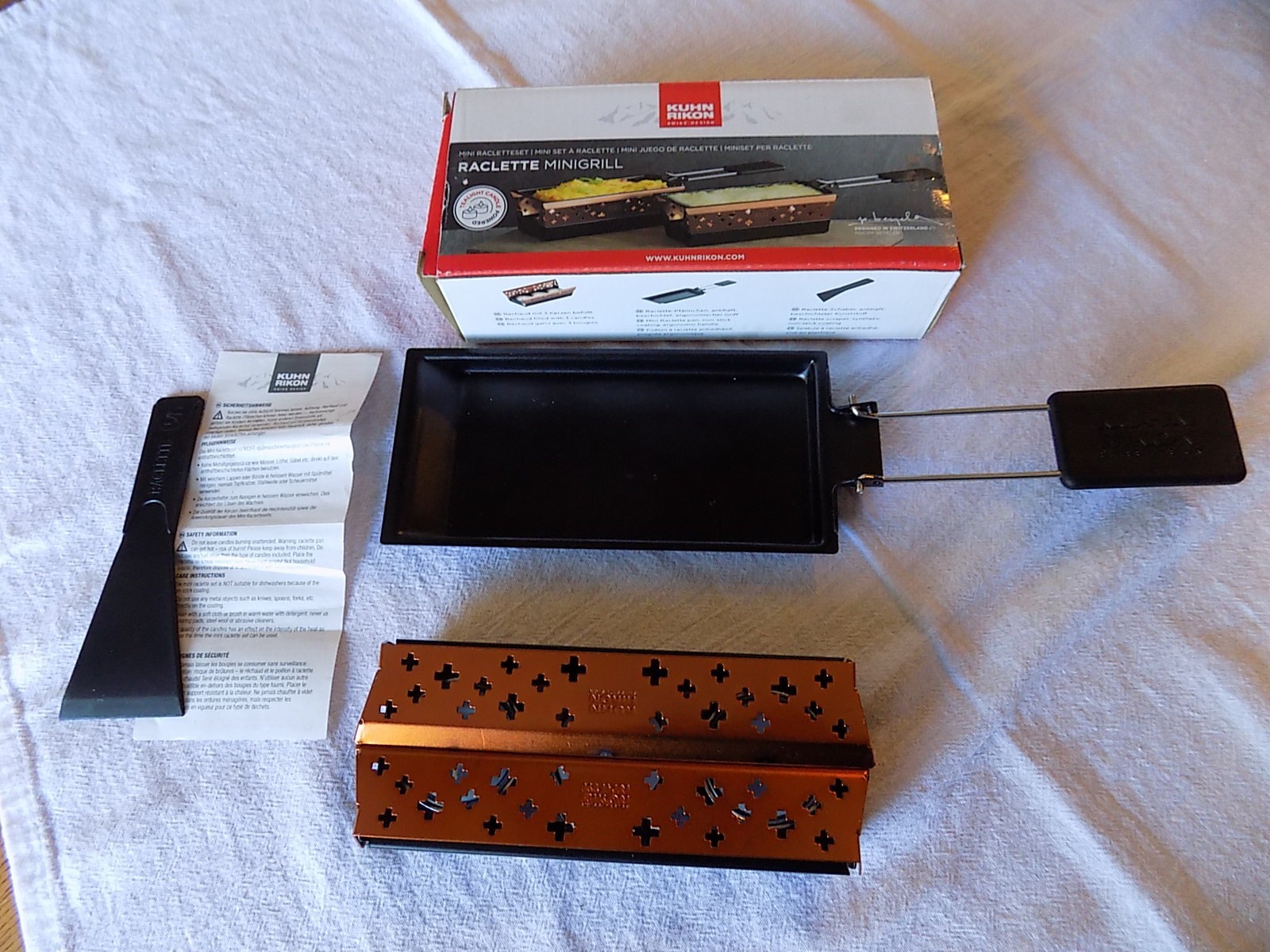 Kuhn Rikon Raclette Mini Grill Swiss Design Non Stick Portable FREE SHIPPING