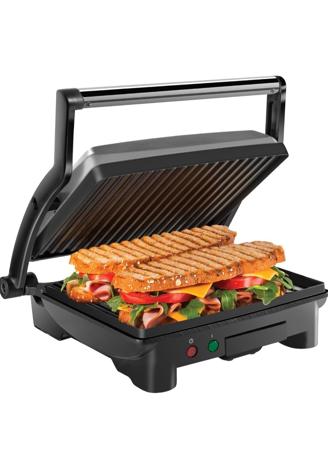 Prensa Panini Eléctrica 3 En 1 Parrilla de Contacto Y Grill 180° New
