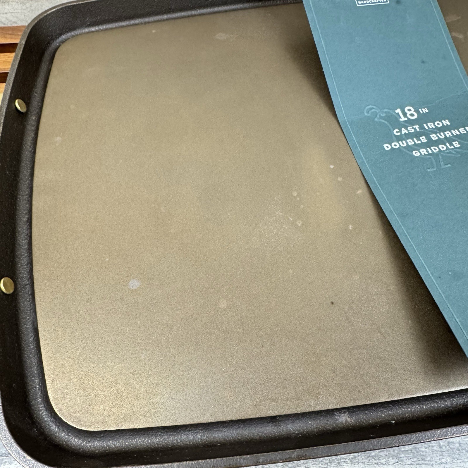 Williams Sonoma Smithey Seasoned Cast Iron Double Burner Griddle Broken Handle