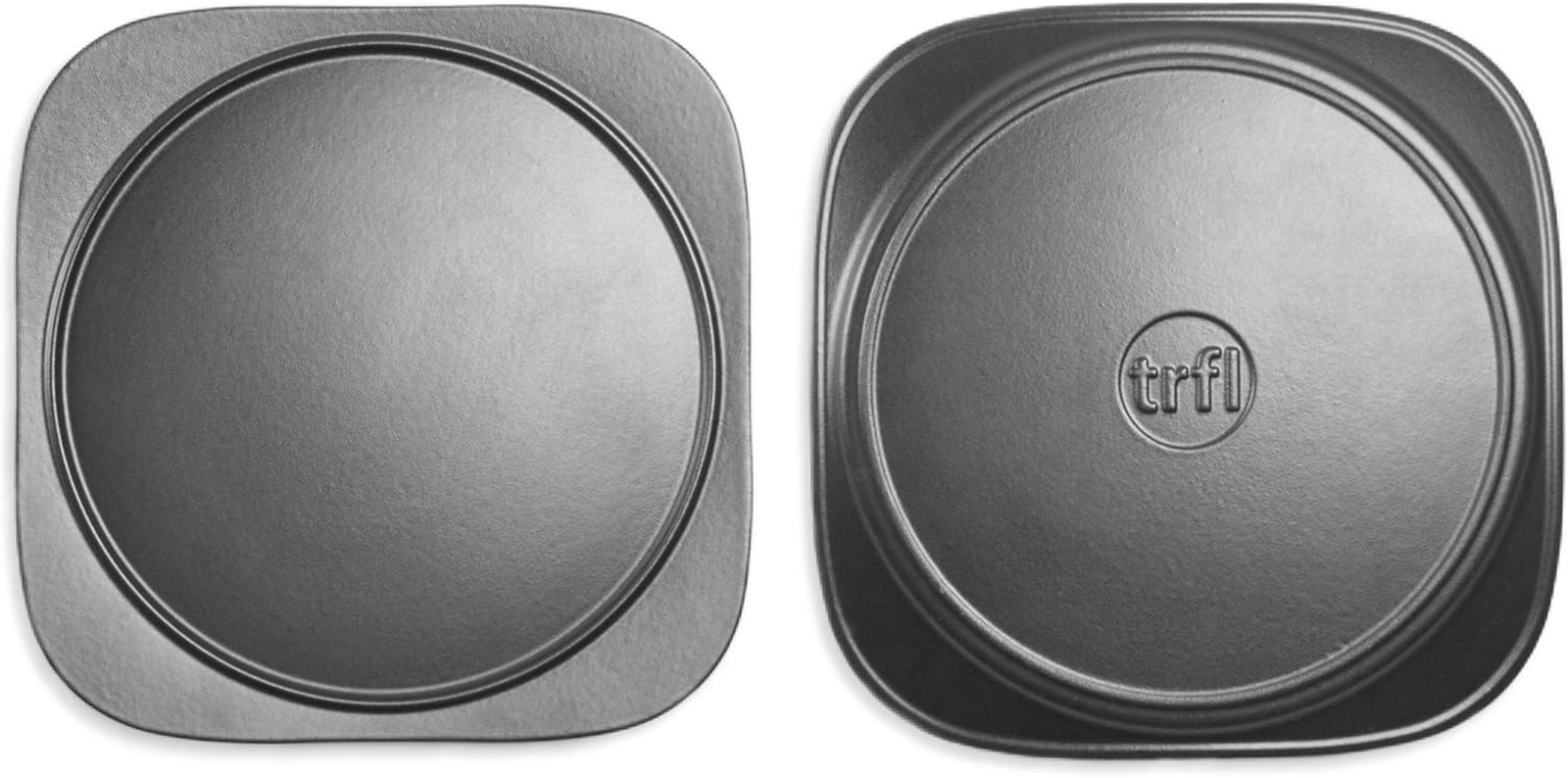 Panache Premium Enameled Cast Iron Griddle Pan (Matte Black). the Easy Going Per
