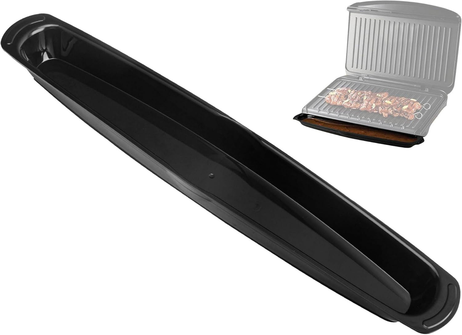 14.5″ Long Grill Oil Grease Catcher Drip Tray Pan for George Foreman Grill Repla