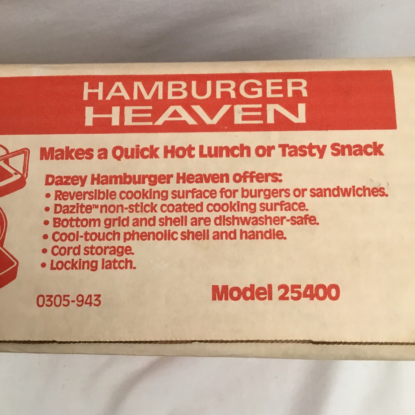 Vintage Dazey Hamburger Heaven Indoor Grill, With Box And Instructions, NICE!