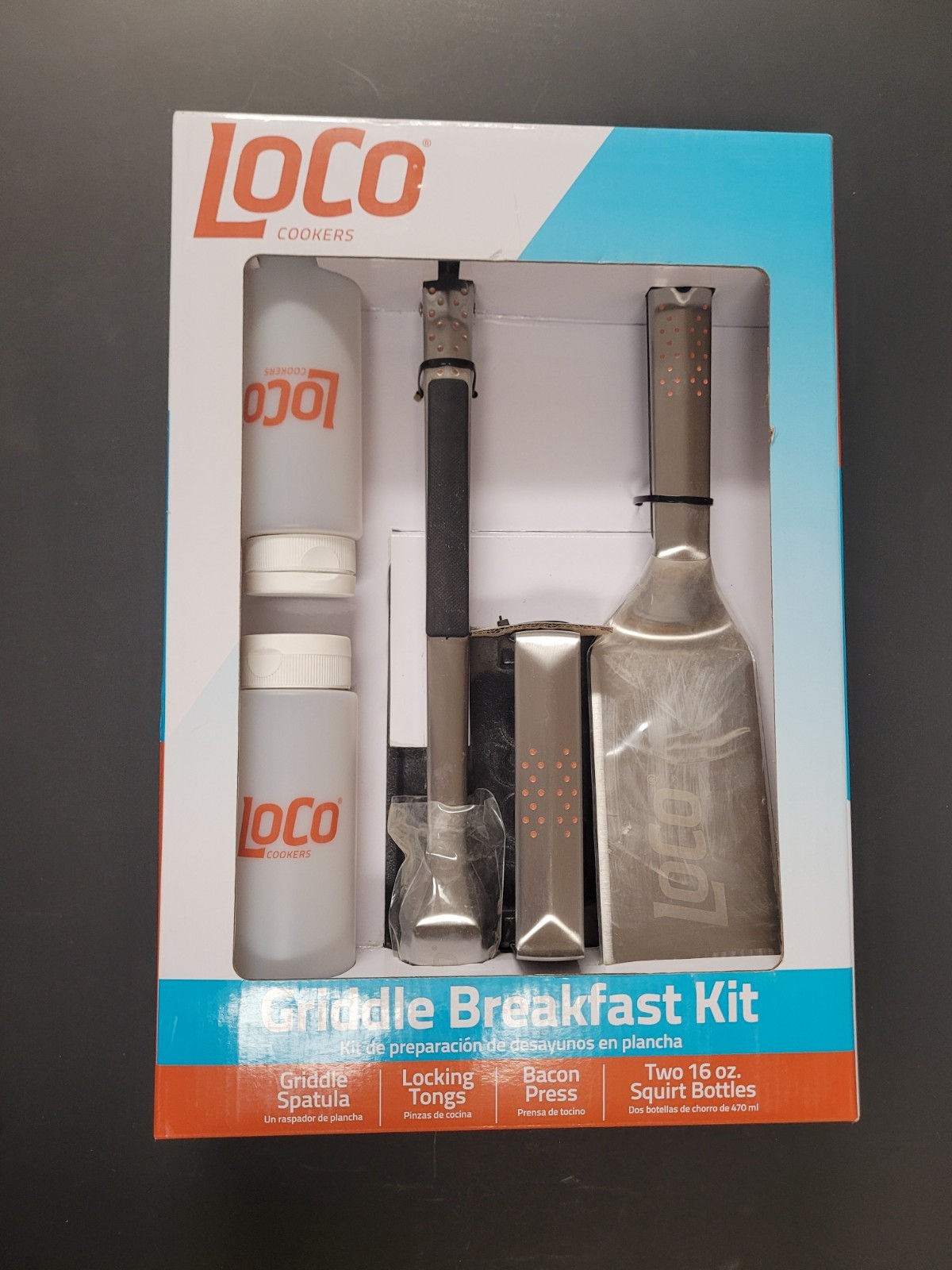 Loco Griddle Breakfast Cooking Accessory Kit (5-Pcs) Multi-Colored Long Lasting