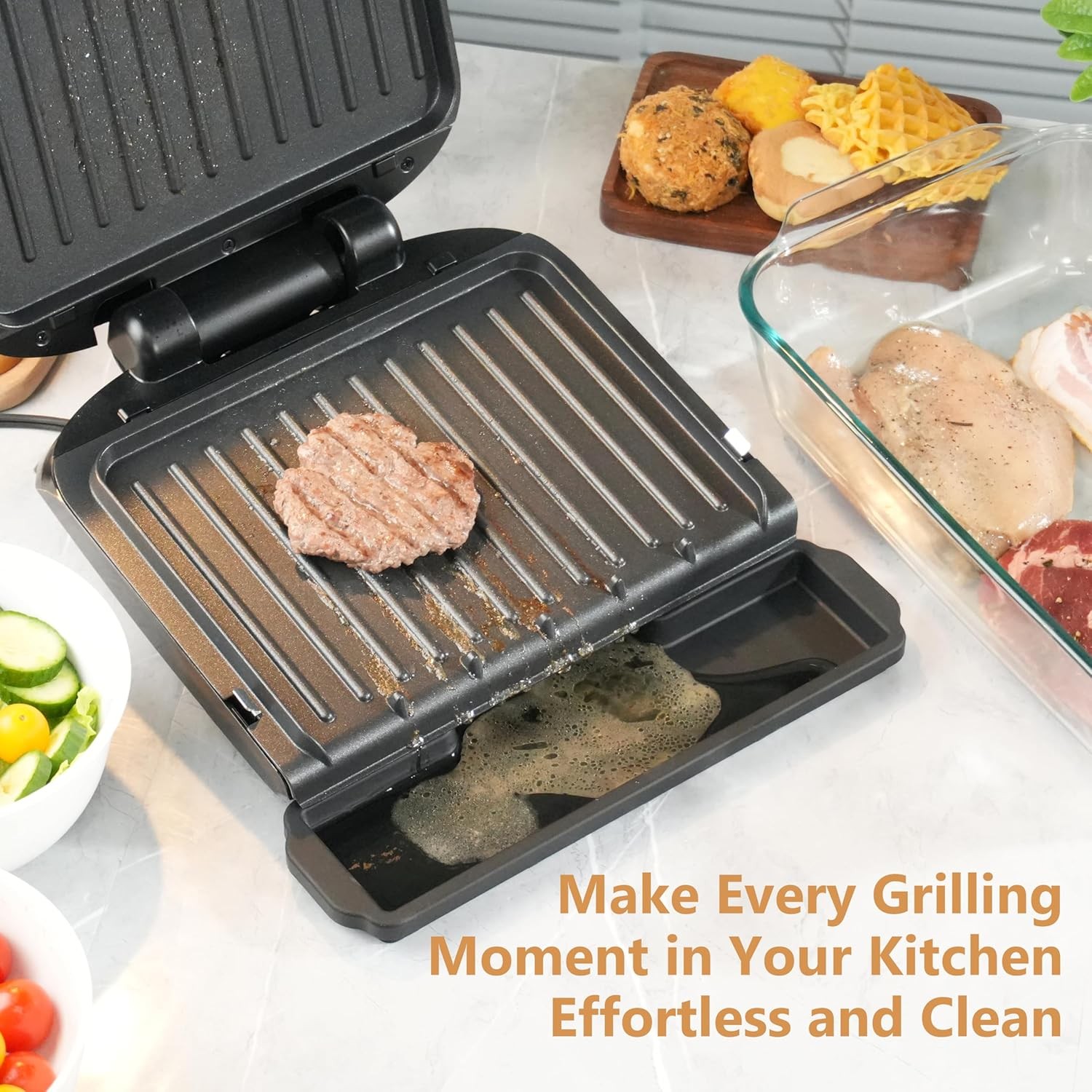 2 Pack Drip Tray Compatible with George Foreman Electric Grill (GRP1060B, GR10B,