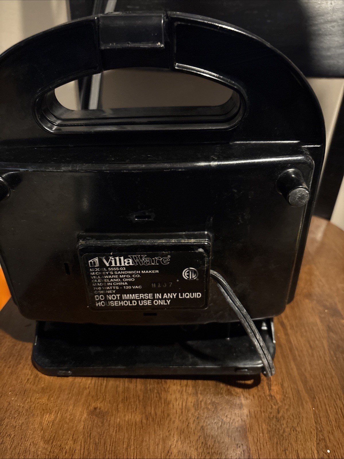VillaWare V5555-03 Mickey’s Sandwich Maker Tested Works