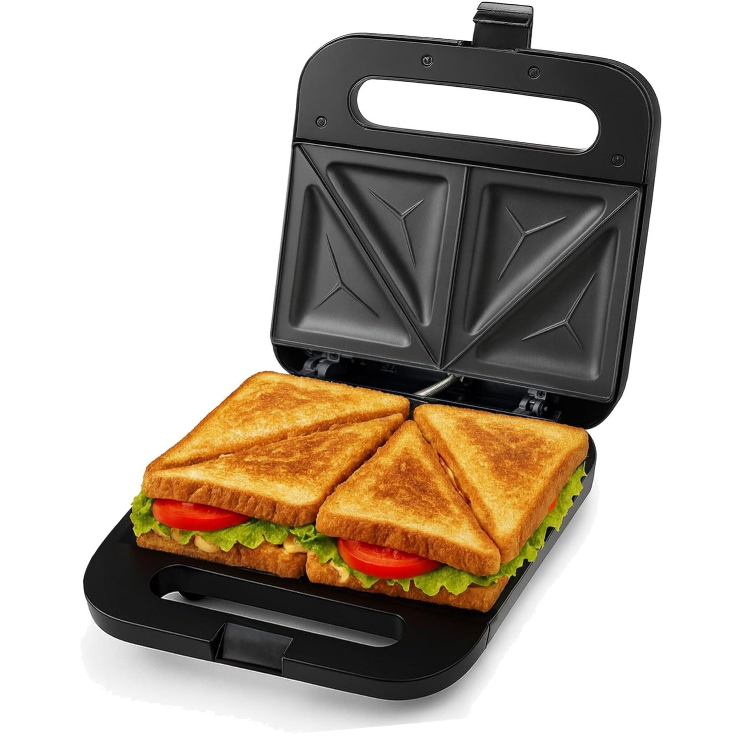 Electric Sandwich Maker Stainless Steel 750W Non-Stick Plates Easy To Clean