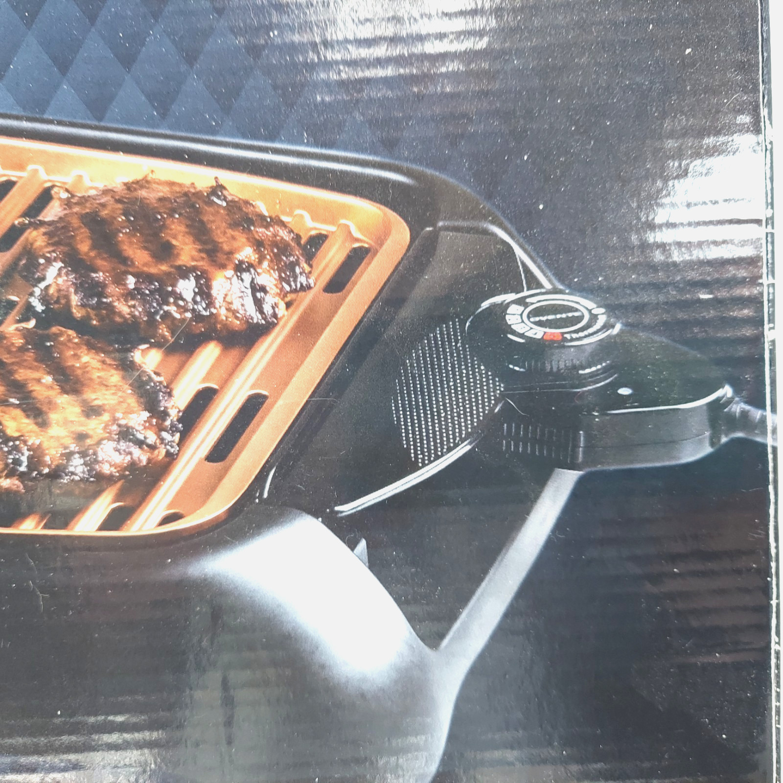 OVENTE Portable Electric Indoor Grill with Non-Stick Grilling Plate Black 1000-W