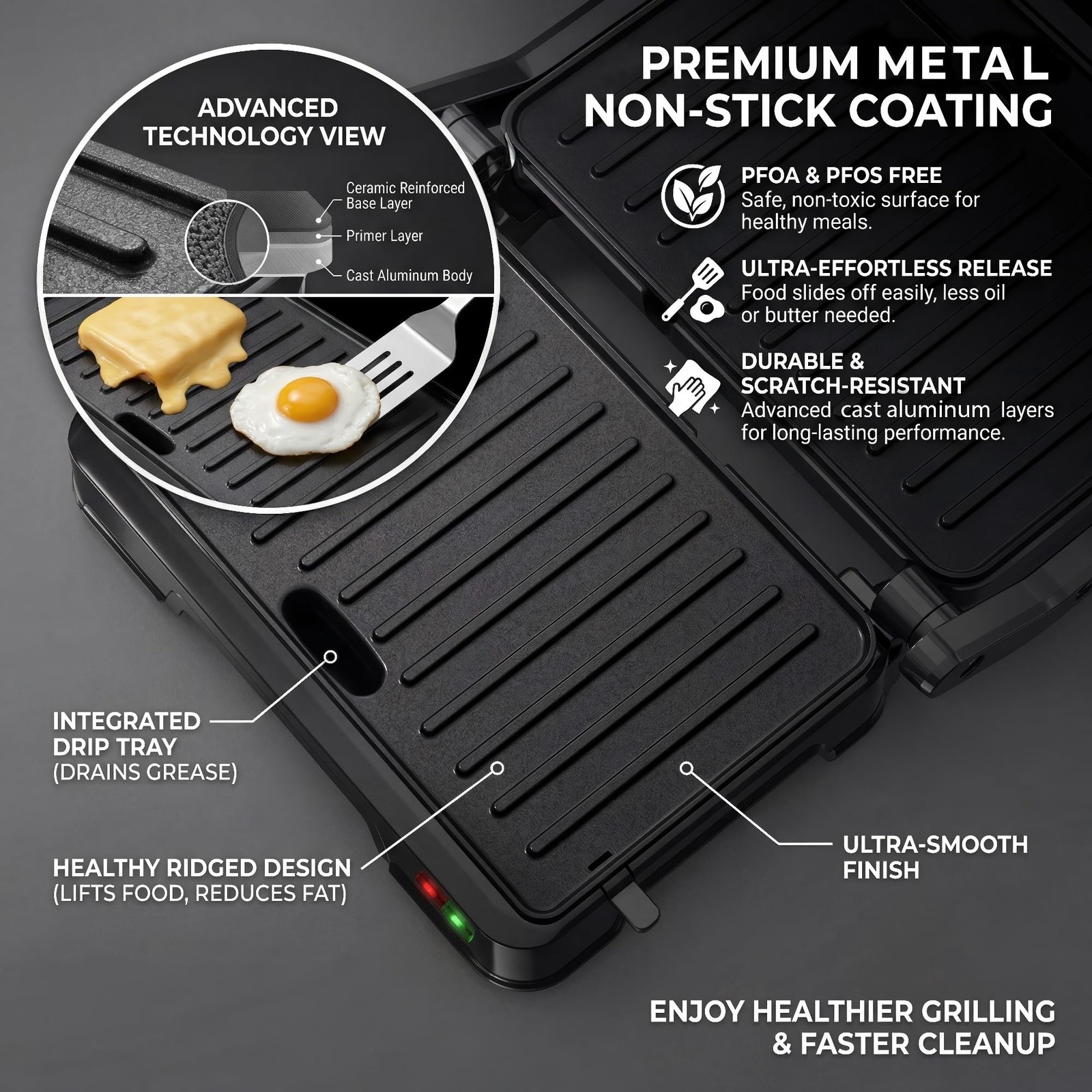 Panini Press Grill & Sandwich Maker – 2-Slice, 180° Adjustable Hinge, 900Watt…
