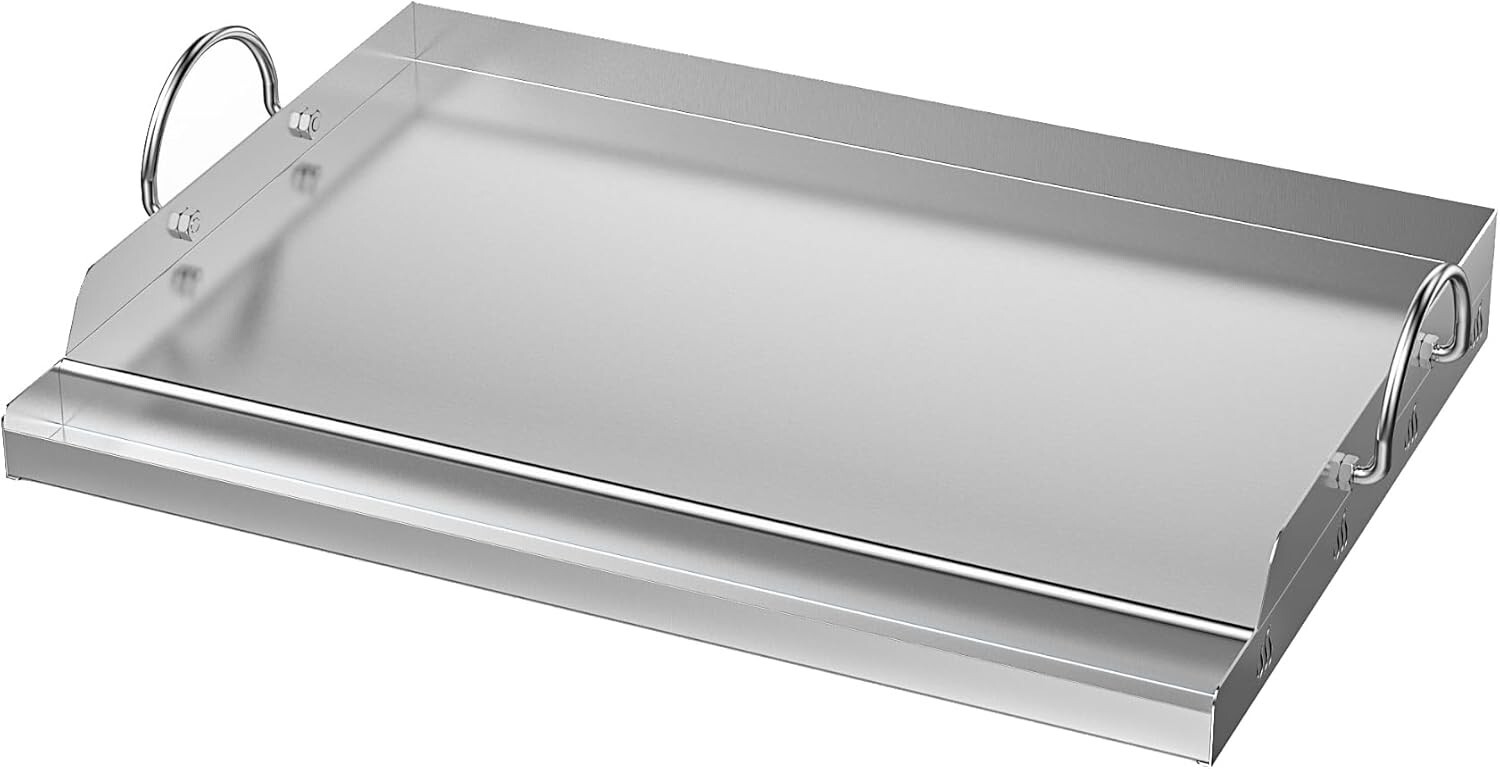 Versatile 23″x16″ Flat Top Griddle with Grease Groove – Perfect for Grilling