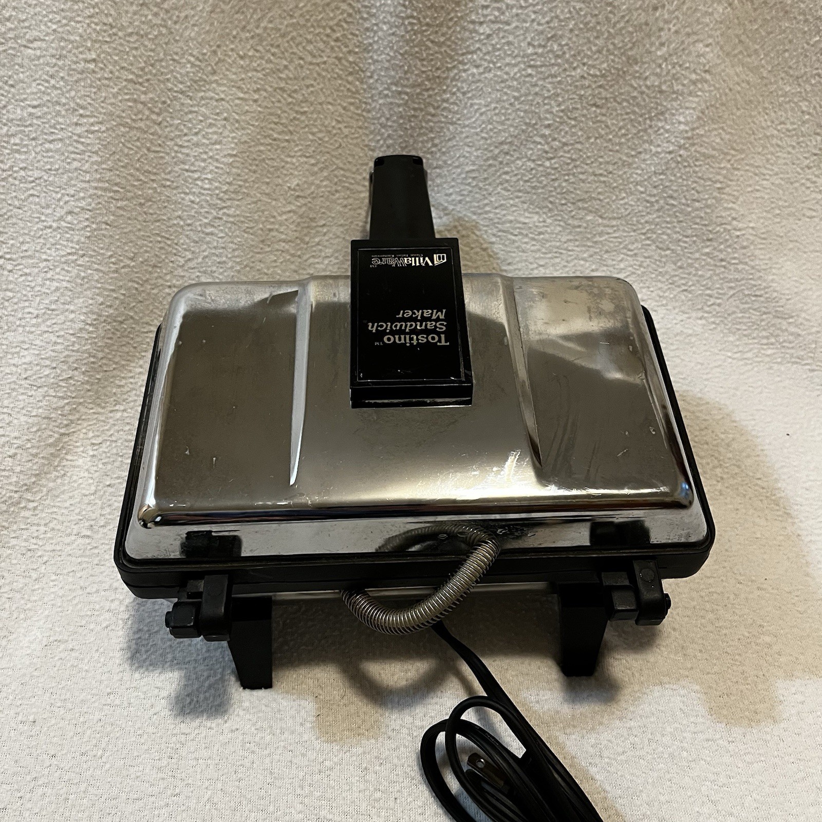 VillaWare Sandwich Maker Tostino Model: 3800 Italian Kitchenware Chrome – Tested