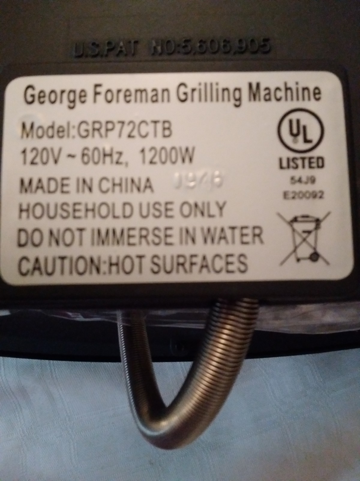 George Foreman GRP72CTB Indoor Grill and Broil. TESTED. No Drip Tray