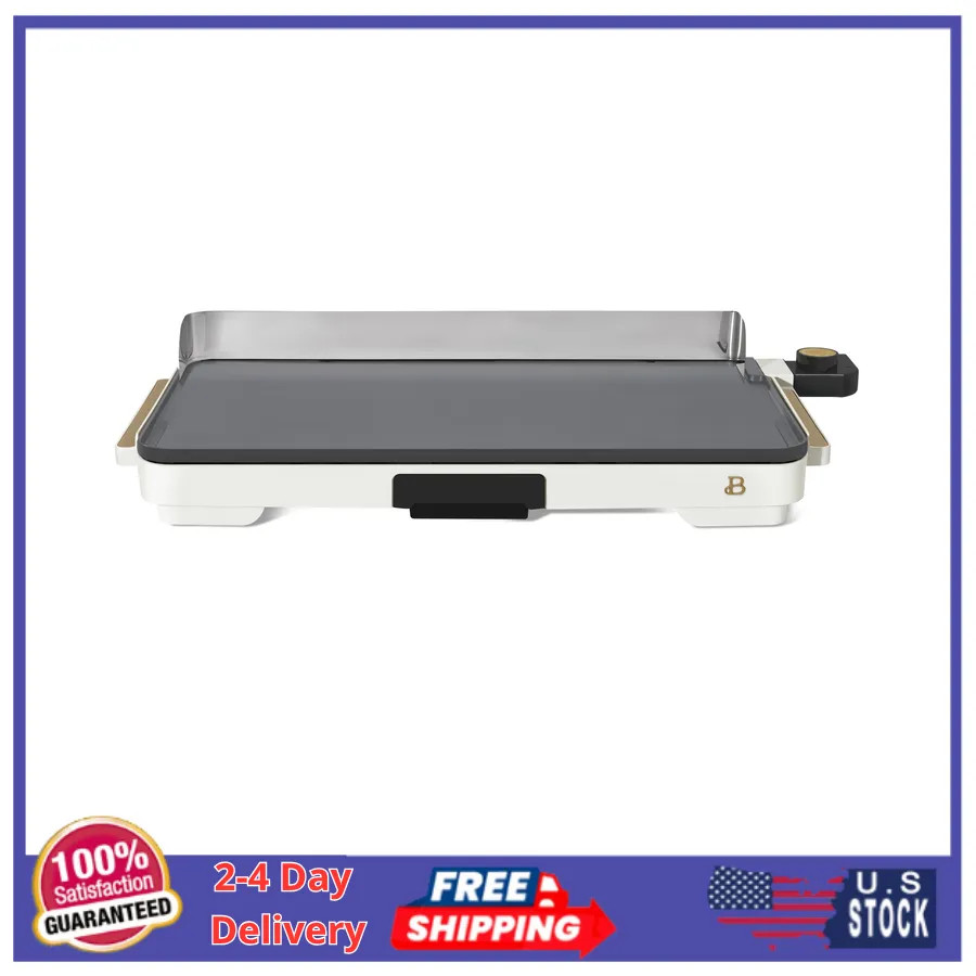 Beautiful Drew Barrymore XL Electric Griddle 12 x 22 Nonstick White Icing