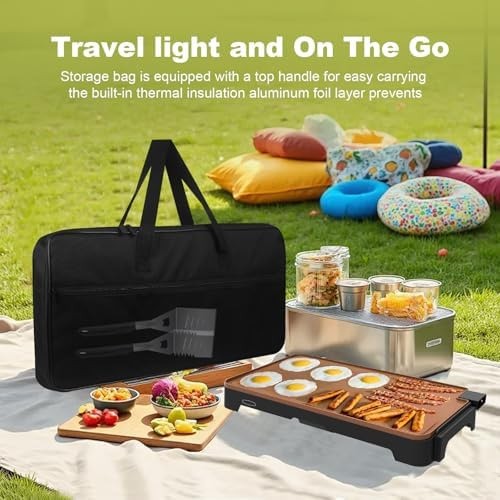 Pancake Griddle Travel Bag Electric Griddle Carrying Case Heat-resistant Wate…
