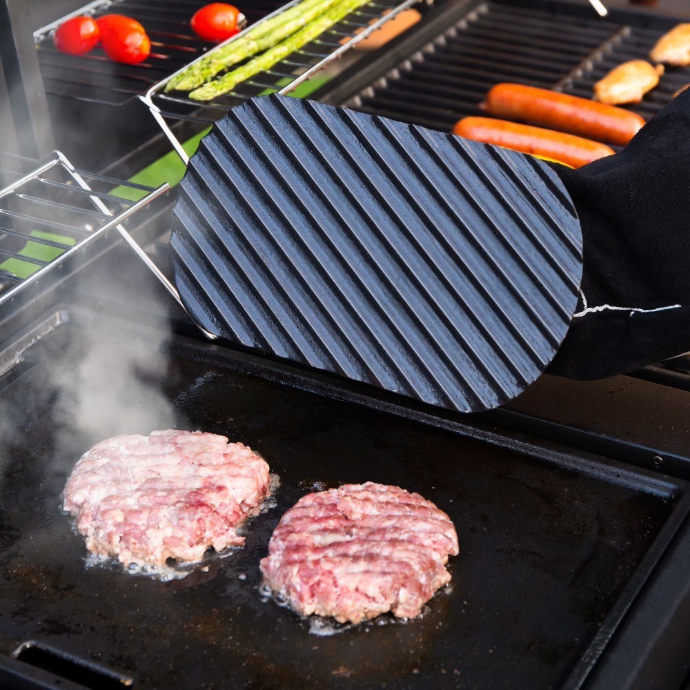 Heavy Duty Cast Iron Grill Press Bacon Weight Steak Smash Burger