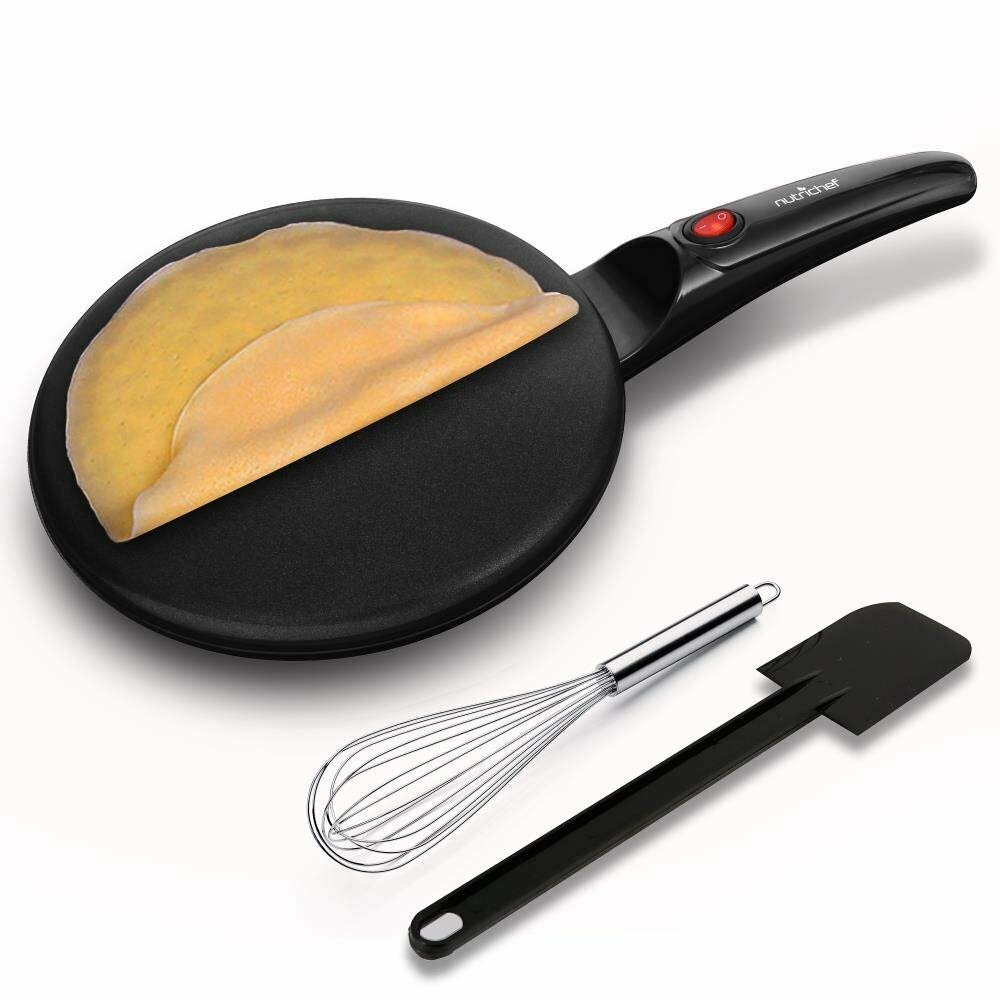 NutriChef Electric Griddle Crepe Maker – Pan Style Hot Plate Cooktop